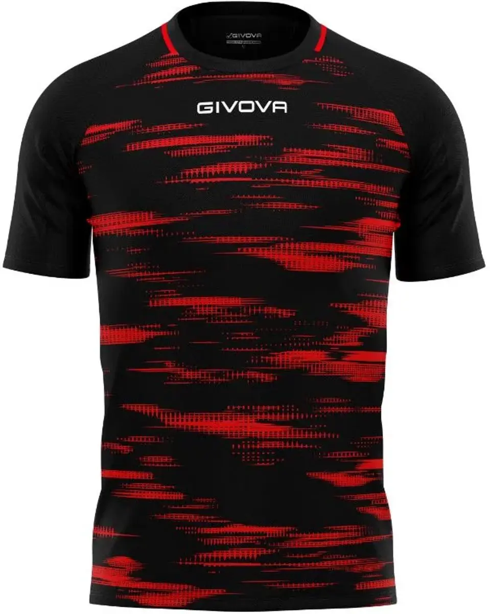 Givova Pixel Sportshirt - XL - Zwart-rood