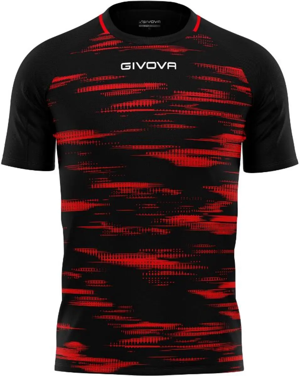Givova Pixel Sportshirt - XL - Zwart-rood