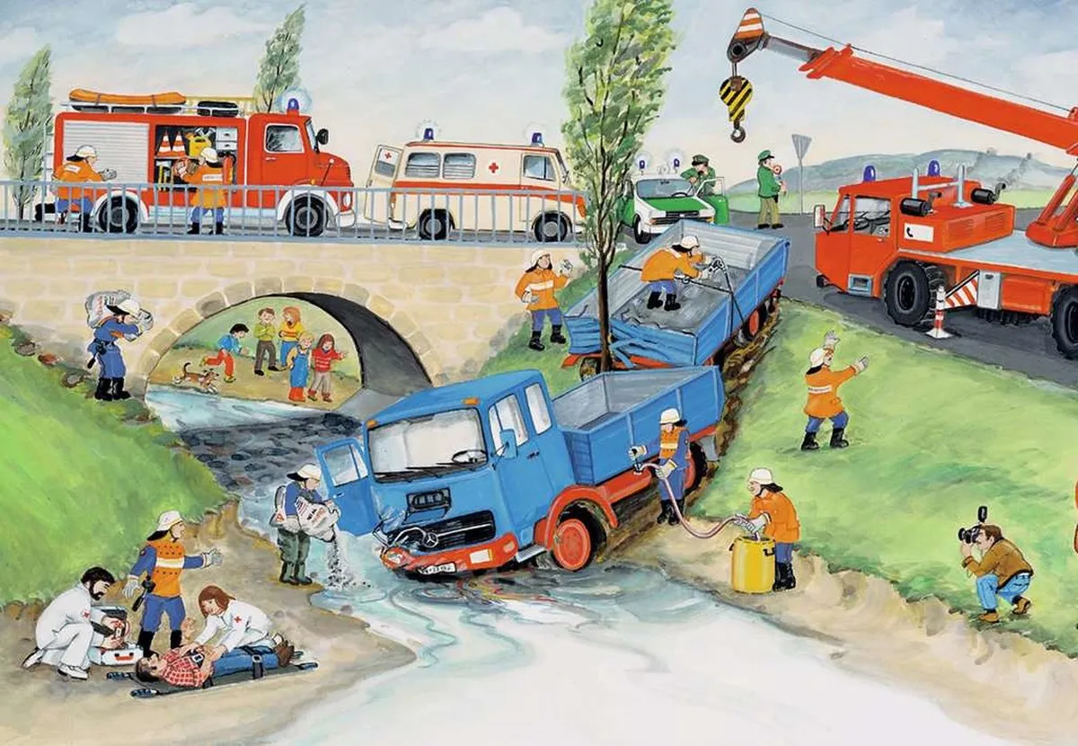 Ravensburger Bei der Feuerwehr Puzzel - 224 Stuks - Multicolor - afbeelding 3 van 3
