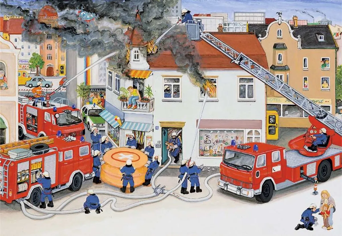 Ravensburger Bei der Feuerwehr Puzzel - 224 Stuks - Multicolor - afbeelding 2 van 3