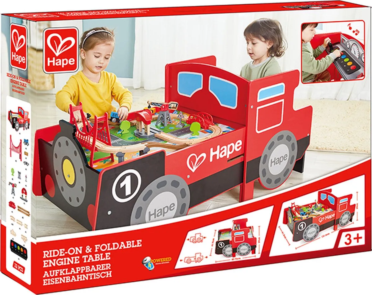 Hape Locomotief Speeltafel - 34 Onderdelen - 3x AA
