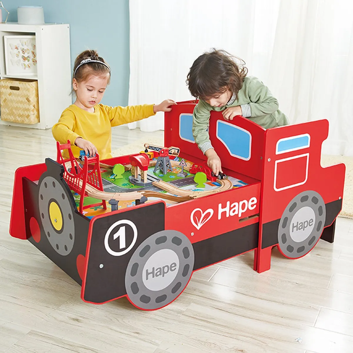 Hape Locomotief Speeltafel - 34 Onderdelen - 3x AA