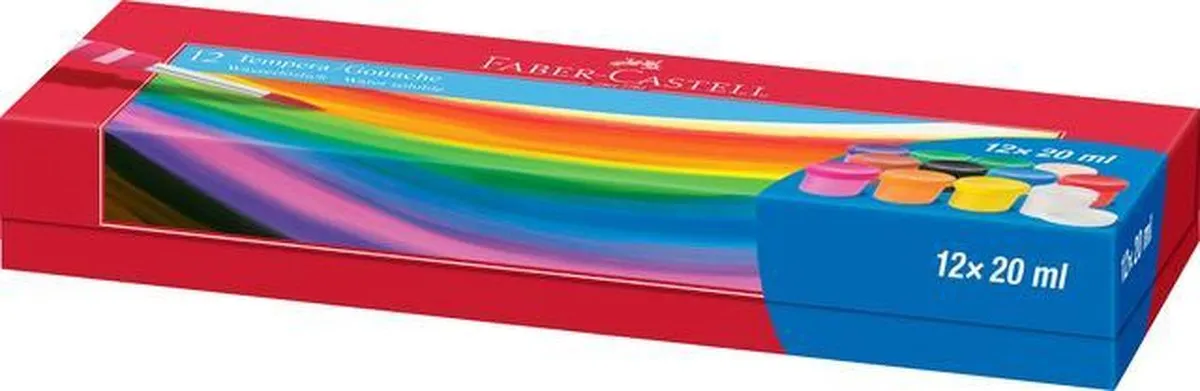 Faber-Castell Tempera-Gouache FC-121050 - 12 Kleuren 20ml