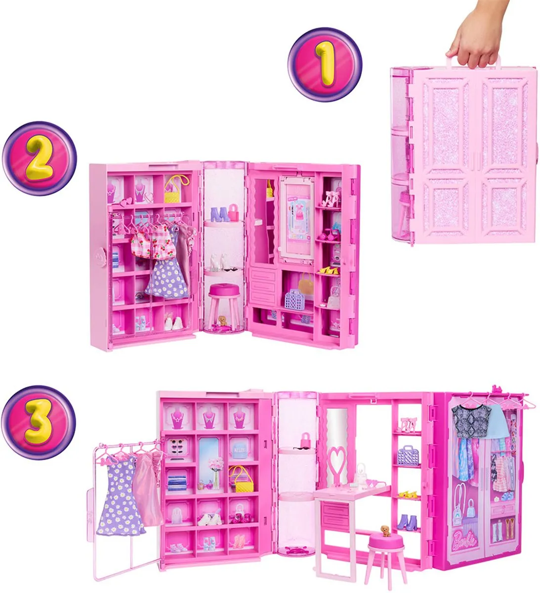 Barbie Droomkast 3.0 Pop - Roze