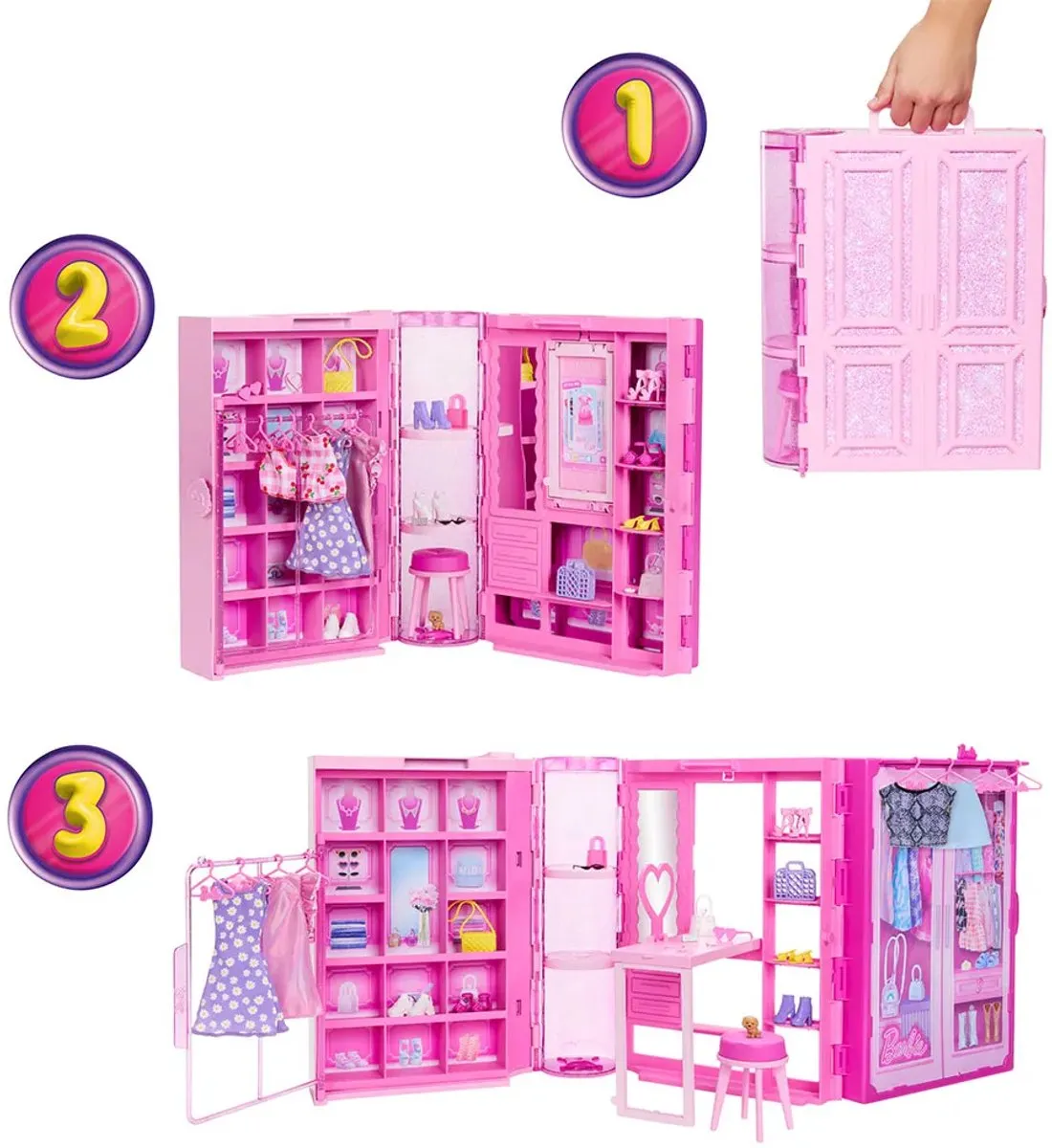 Barbie Droomkast 3.0 Pop - Roze