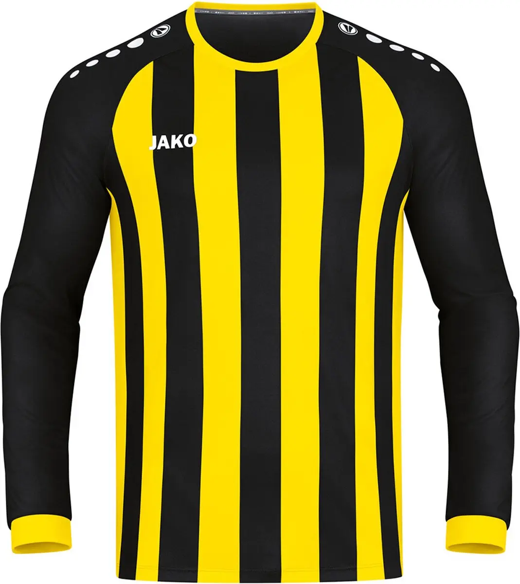 Jako Inter Voetbalshirt Lange Mouw Kinderen 128 - Antraciet/Zwart
