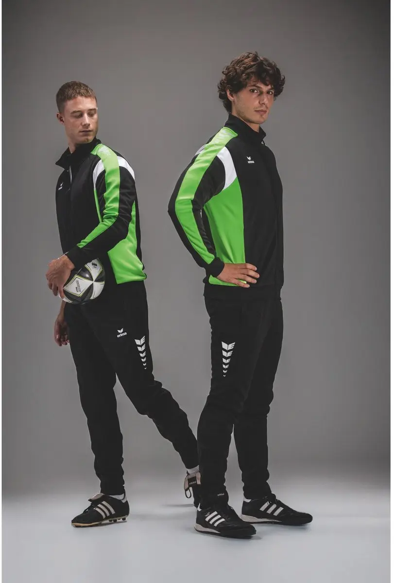 Erima Celebrate 125 Trainingsjack Heren - Zwart/Green Gecko M