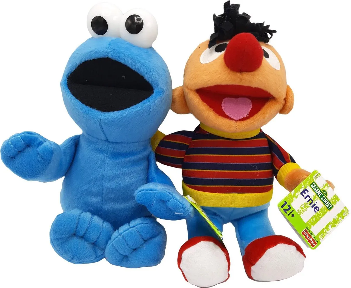 Fisher Price Sesamstraat Knuffelset Ernie & Koekiemonster