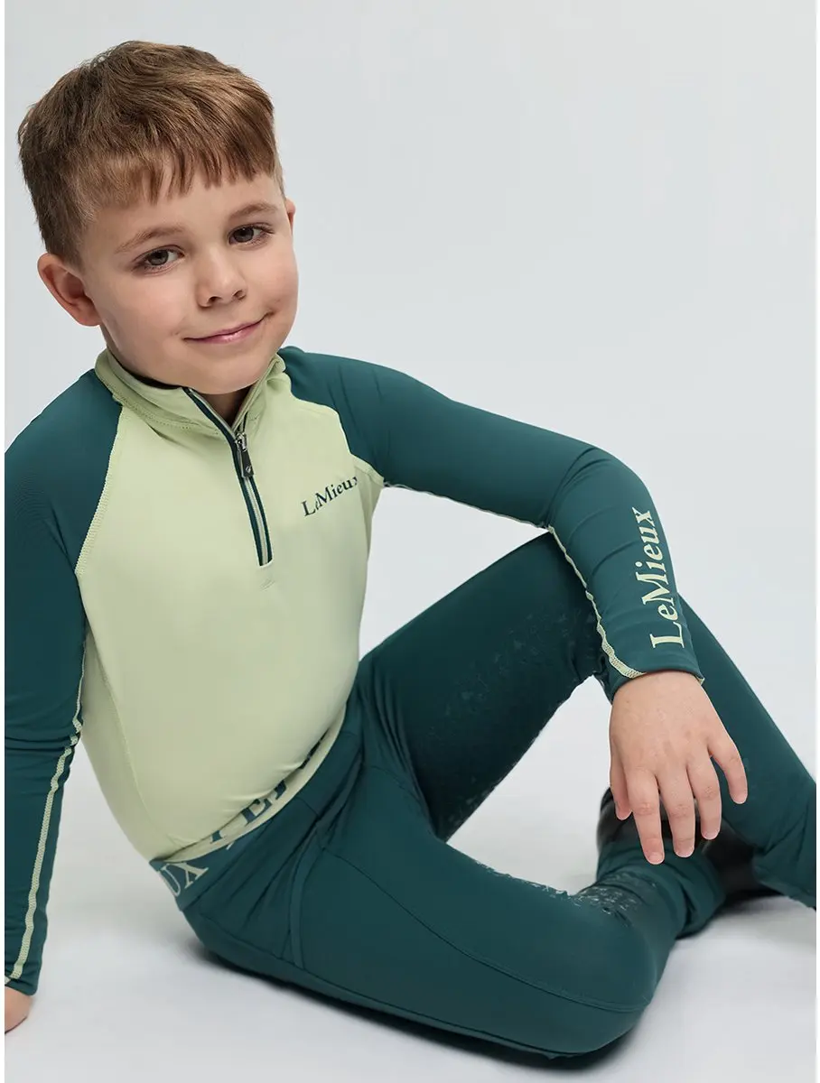 Lemieux Paardrijlegging Mini Full Grip Kids - 110-116 Turquoise