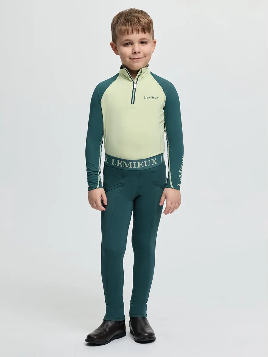 Lemieux Paardrijlegging Mini Full Grip Kids - 110-116 Turquoise