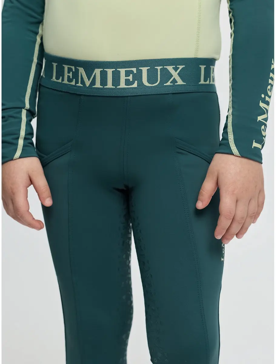 Lemieux Paardrijlegging Mini Full Grip Kids - 110-116 Turquoise