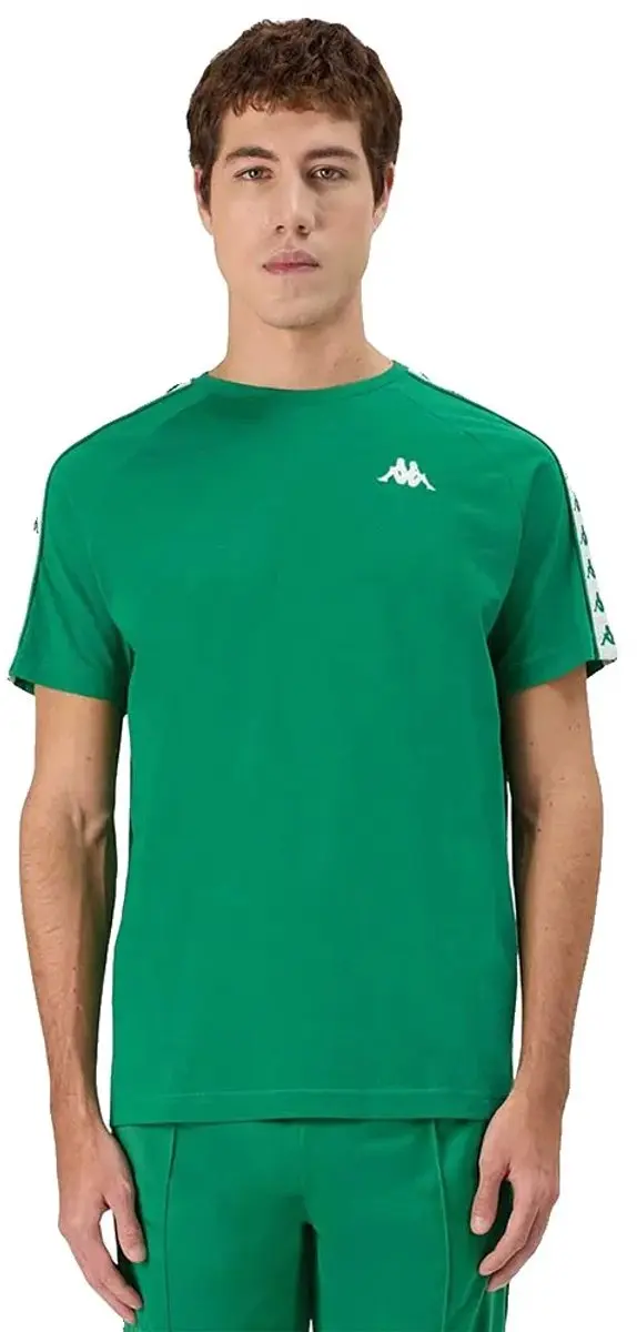 Kappa Coen Slim 222 Banda T-shirt Met Korte Mouwen Groen M Man