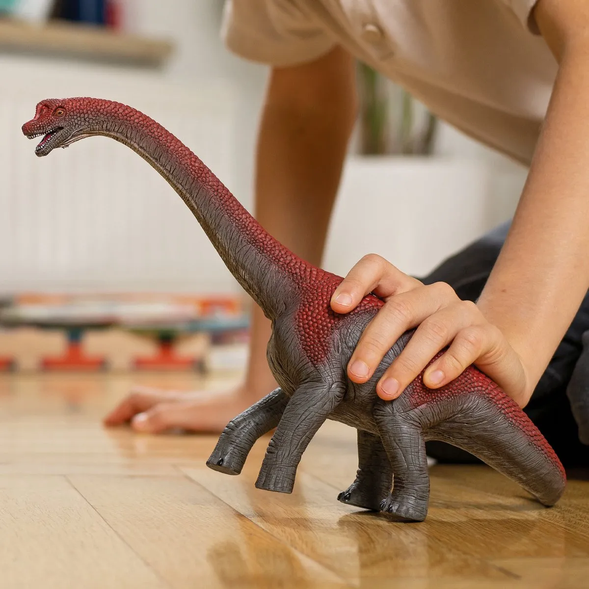 Schleich Brachiosaurus Special Editie 15044 - Rood/Grijs