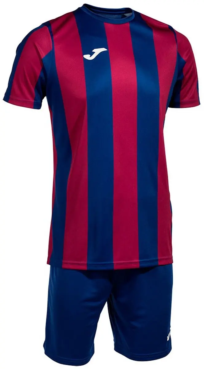 Joma Inter Classic Korte Mouw Set - 12-14 jaar - Royal/Bordeaux