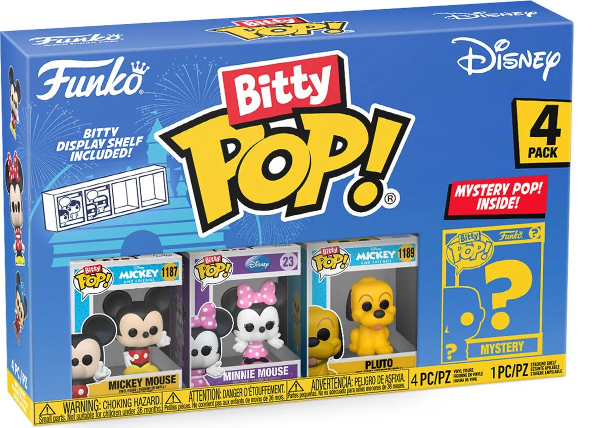 Funko Bitty Pop! Disney Classics 4 Pack - Mickey Minnie Pluto - 2cm
