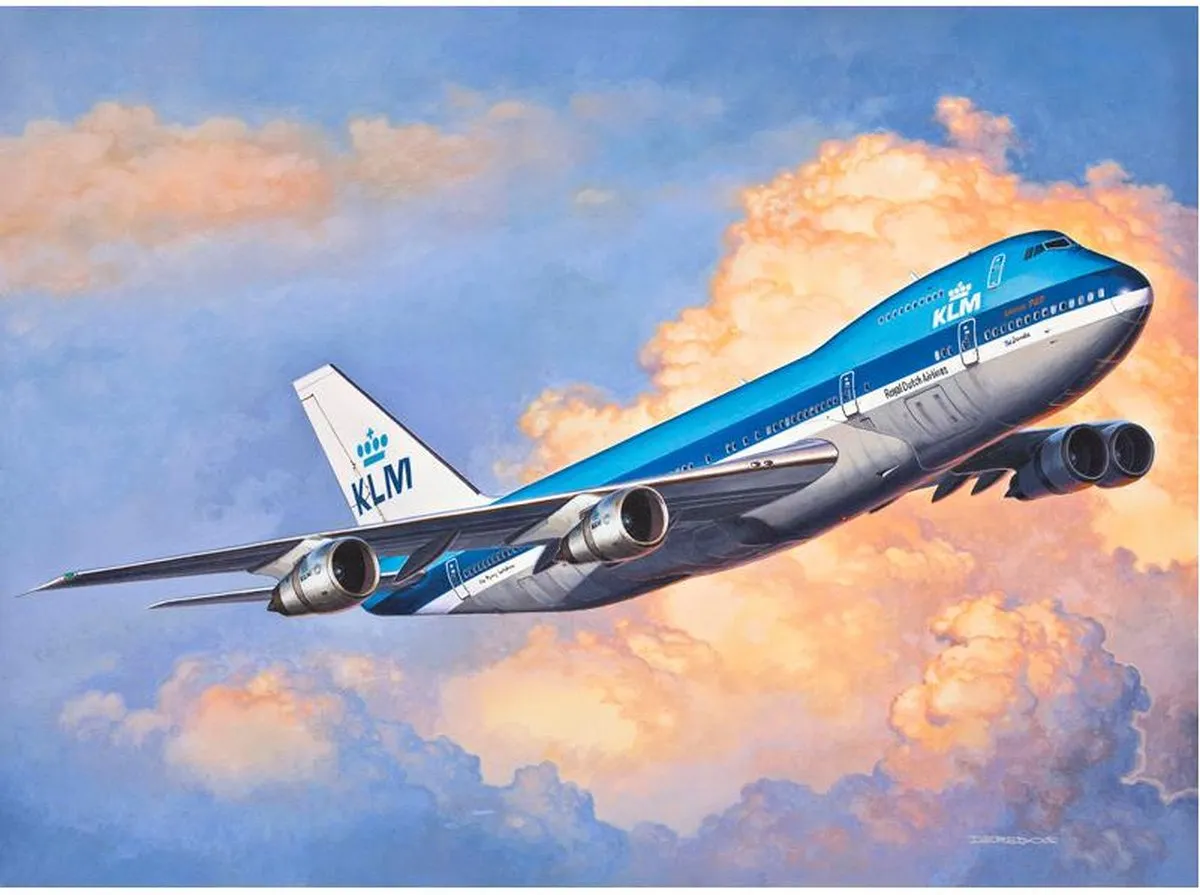 Revell Boeing 747-200 Jumbo Jet Modelbouwpakket 1:450 - 22 Onderdelen
