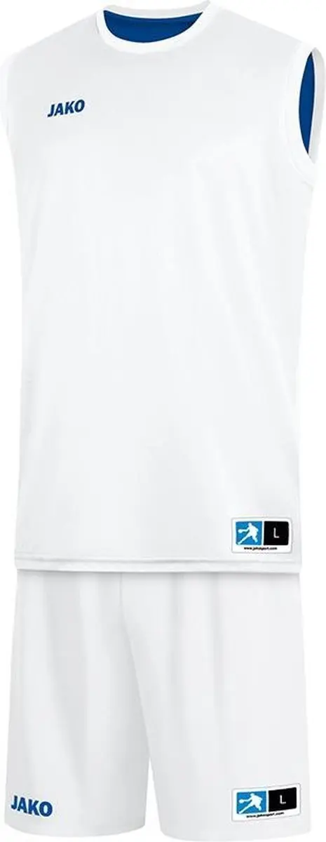 JAKO Change 2.0 Reversible Shirt Kinderen XXS - Wit/Royal - afbeelding 6 van 6