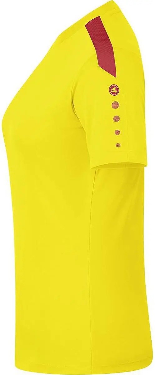 JAKO Power Shirt Dames Korte Mouw - Rood/Geel Maat 42