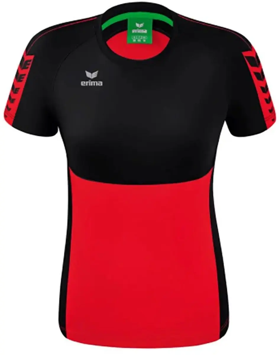 Erima Six Wings T-Shirt Dames - Zwart/Rood 40 - afbeelding 6 van 6