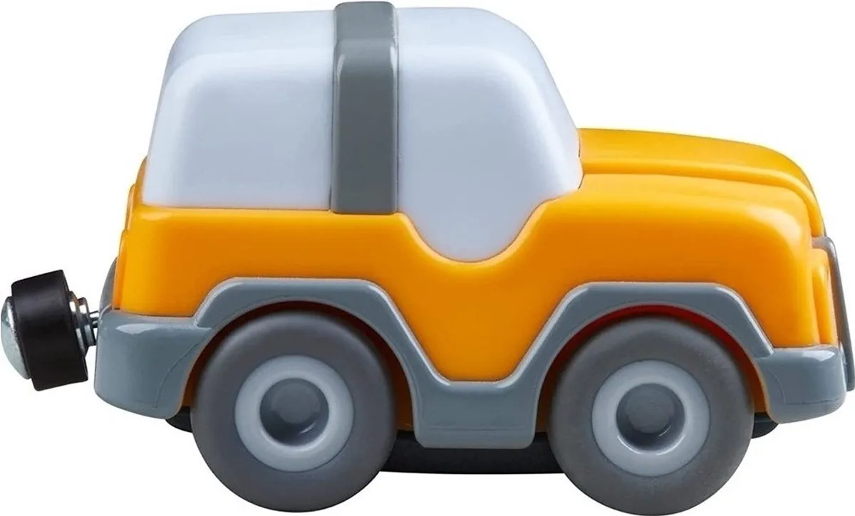 Haba Kullerbru Terreinwagen Uitbreiding Knikkerbaan - Geel