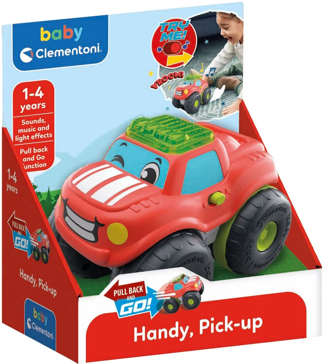 Clementoni Stunt Wheels Pick-up Truck 17538 - Rood