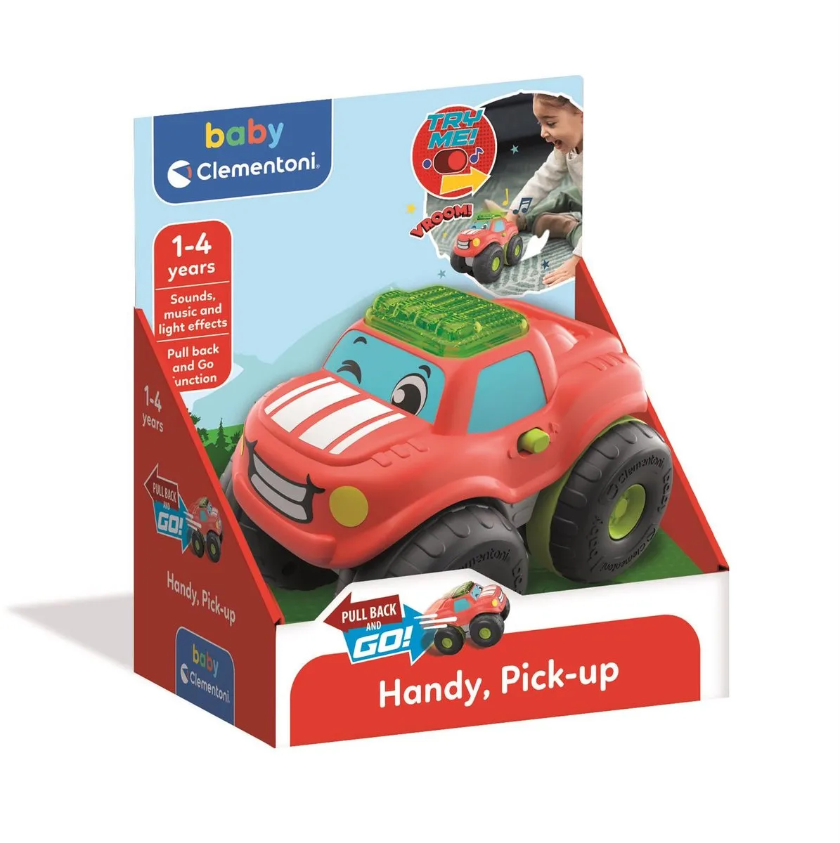 Clementoni Stunt Wheels Pick-up Truck 17538 - Rood