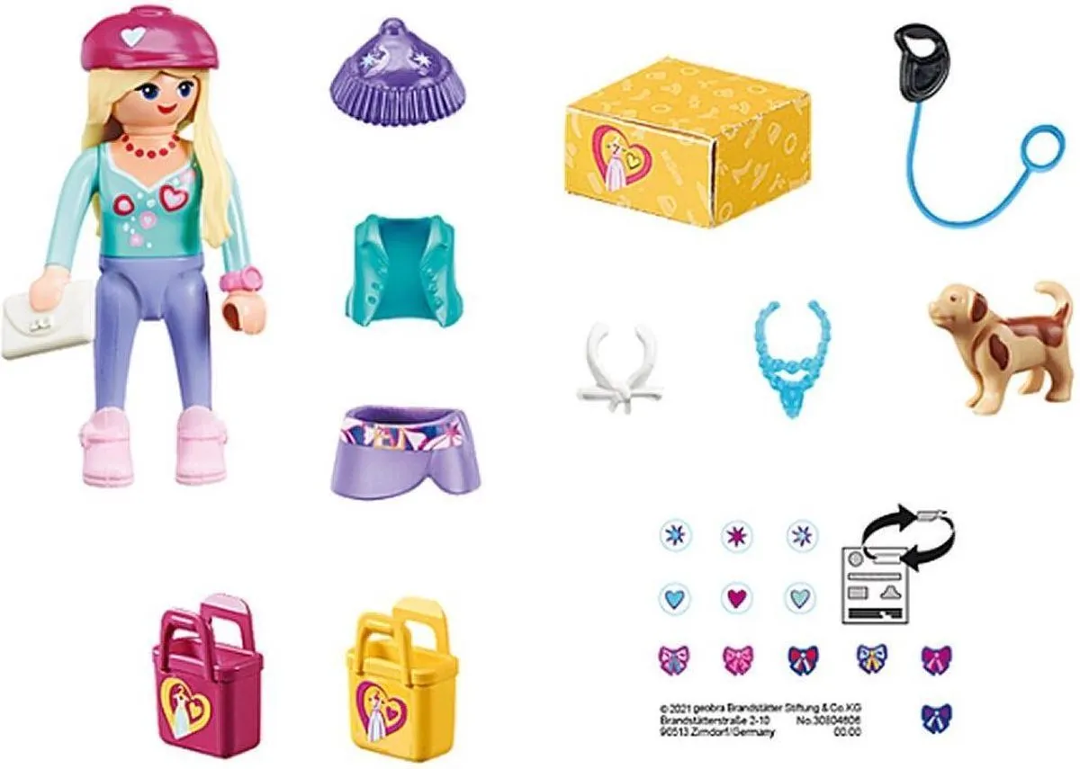 Playmobil City Life Modemeisje met Hond 70595 - Multicolor
