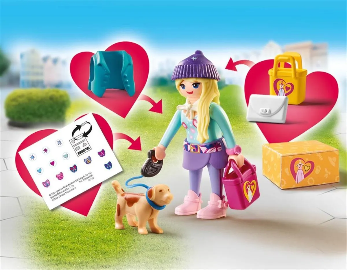 Playmobil City Life Modemeisje met Hond 70595 - Multicolor