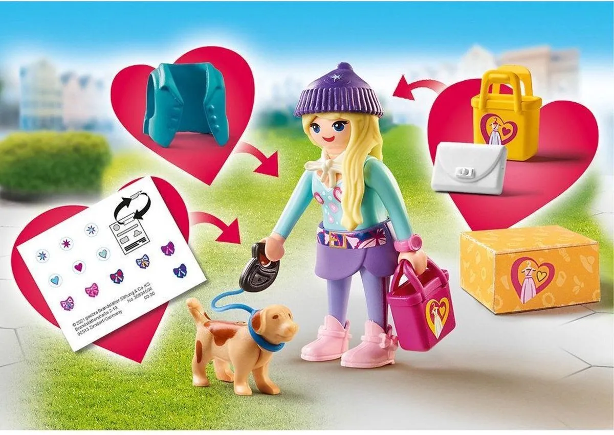 Playmobil City Life Modemeisje met Hond 70595 - Multicolor
