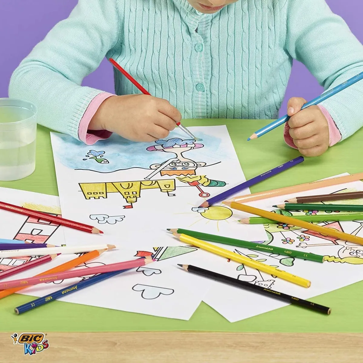 Bic Kids Aquacouleur Aquarelpotloden - 24 Stuks Multicolor
