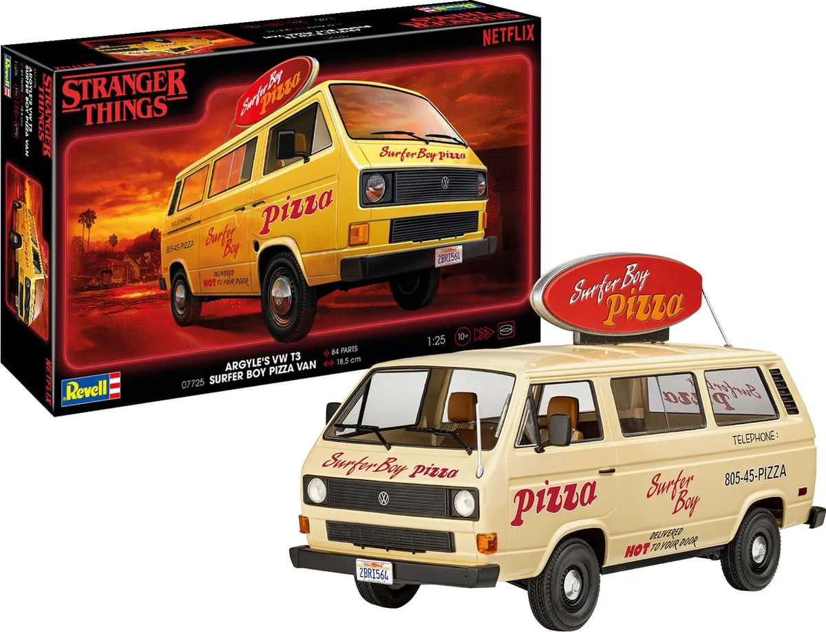 Revell 07725 Stranger Things Surfer Boy Argyle VW T3 Pizza Bus