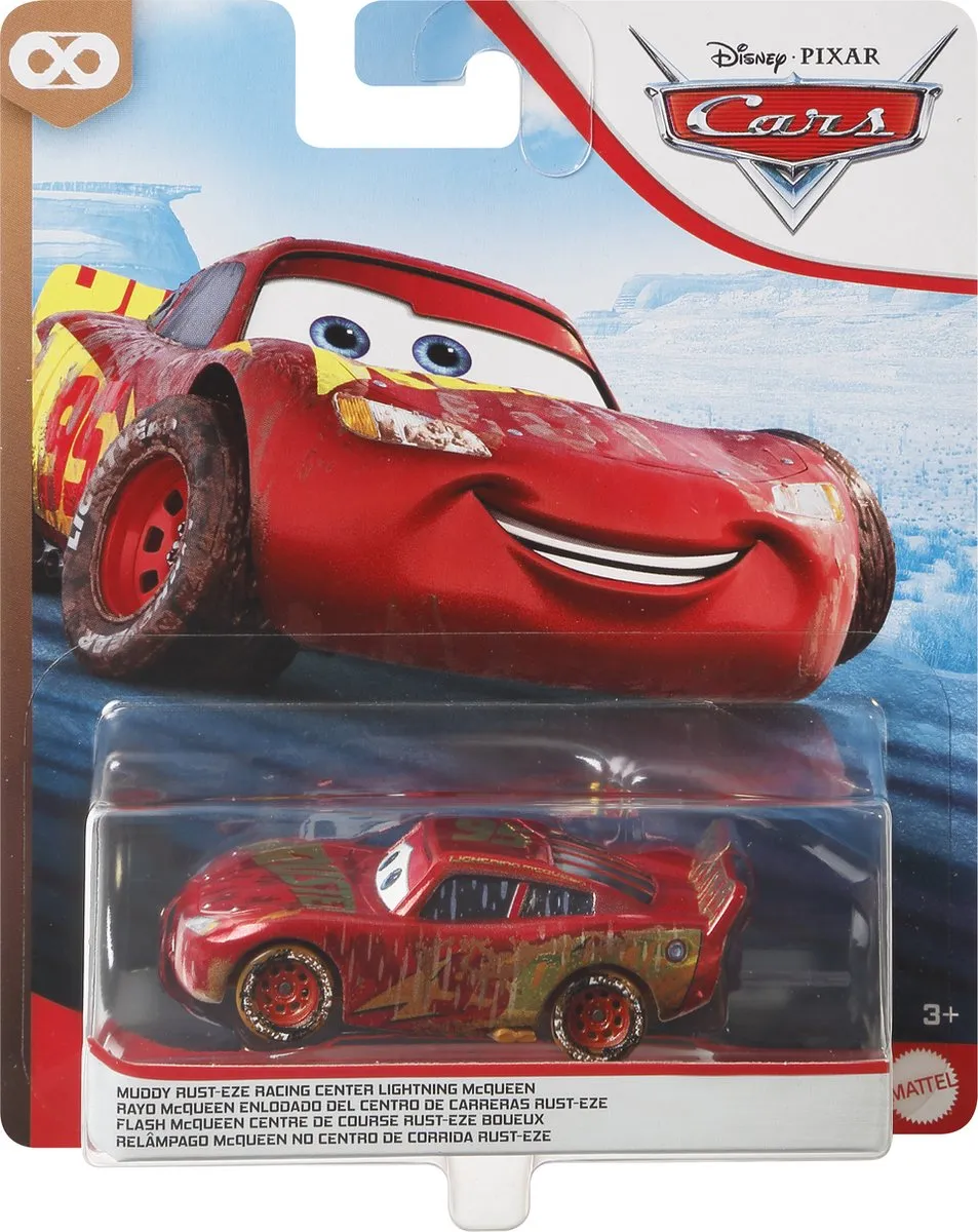 Mattel Disney Pixar Cars Muddy Lightning McQueen GKB35 Auto - Meerkleurig