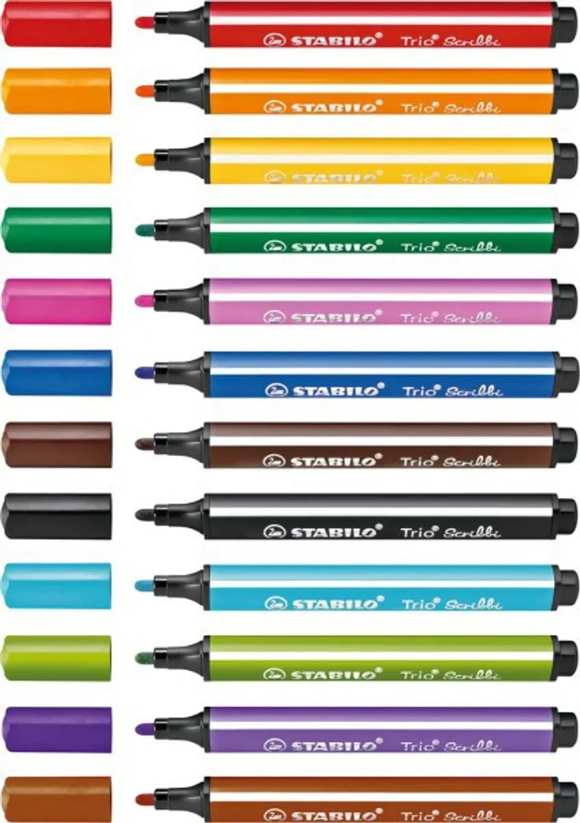 STABILO Trio Scribbi Viltstift Rood - afbeelding 6 van 6