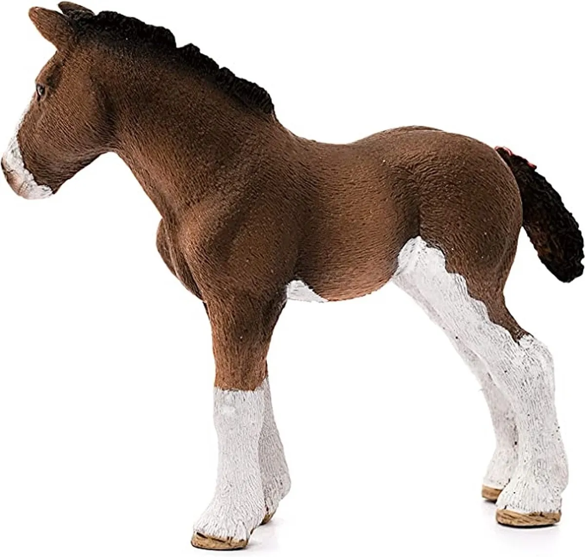 Schleich Clydesdale Veulen Speelfiguur 13810 - Bruin/Wit