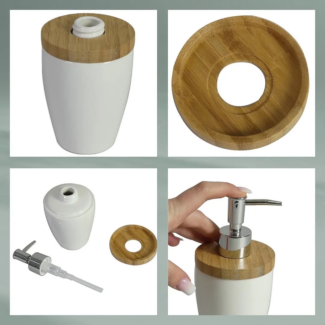 Kela Natura Zeepdispenser 0.35L - Wit - afbeelding 4 van 6