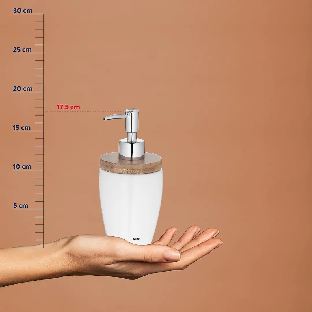 Kela Natura Zeepdispenser 0.35L - Wit - afbeelding 5 van 6