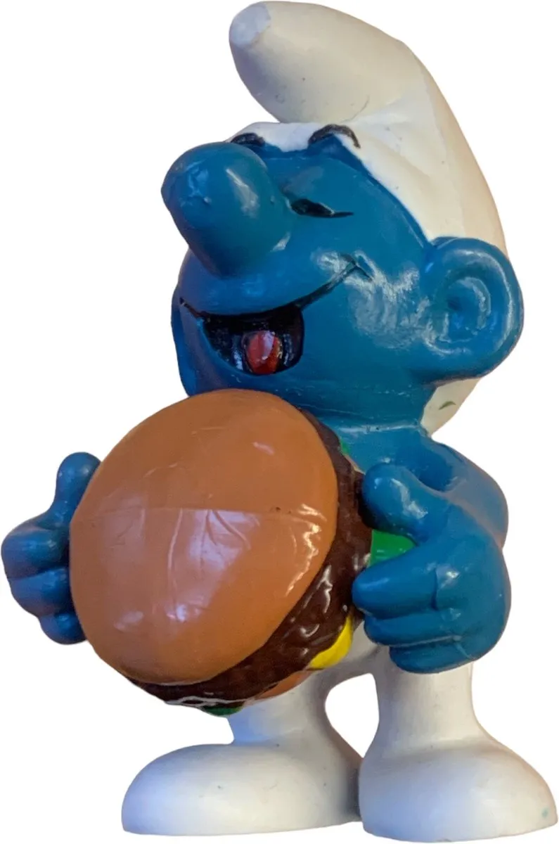 Schleich Smurf met Hamburger 10158