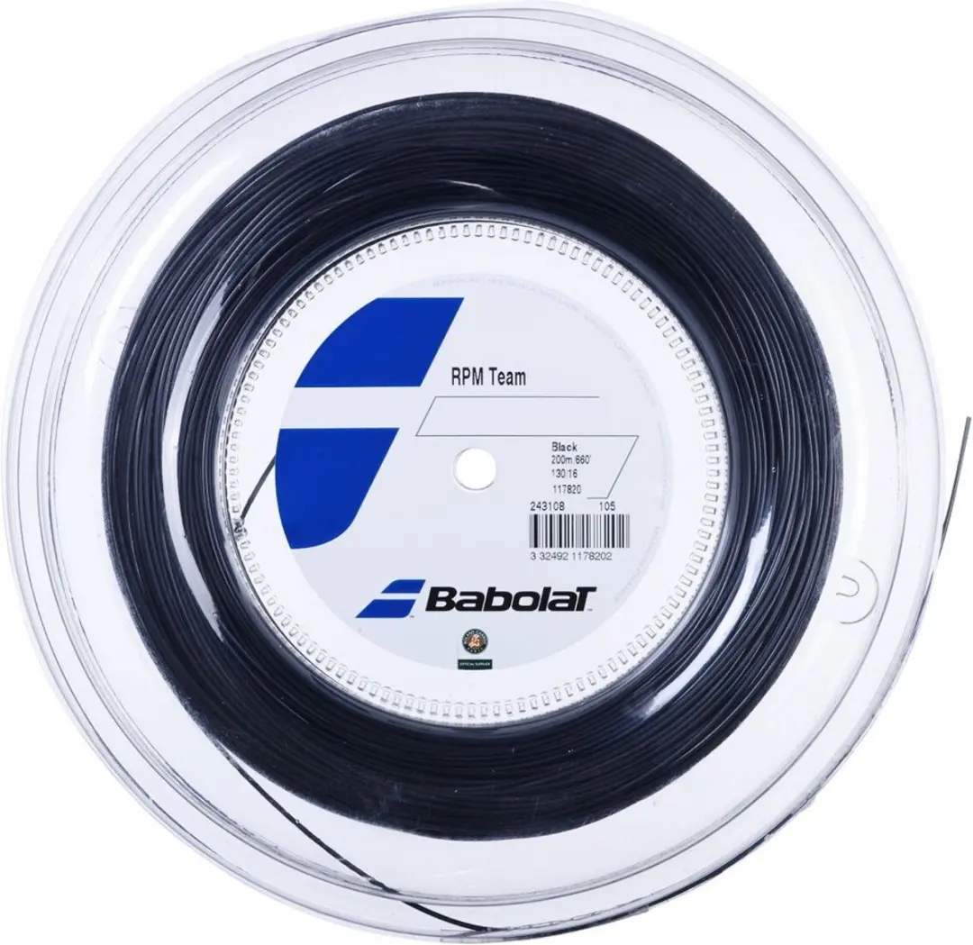 Babolat RPM Team 200M Tennisnaar 1.30mm - Zwart - afbeelding 3 van 4