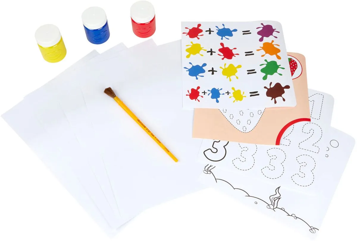 Crayola Mini Kids Uitwasbare Verfset 3-delig - Multicolor - afbeelding 5 van 6