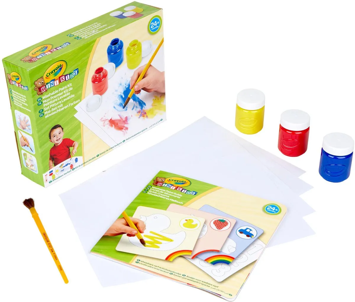 Crayola Mini Kids Uitwasbare Verfset 3-delig - Multicolor - afbeelding 6 van 6