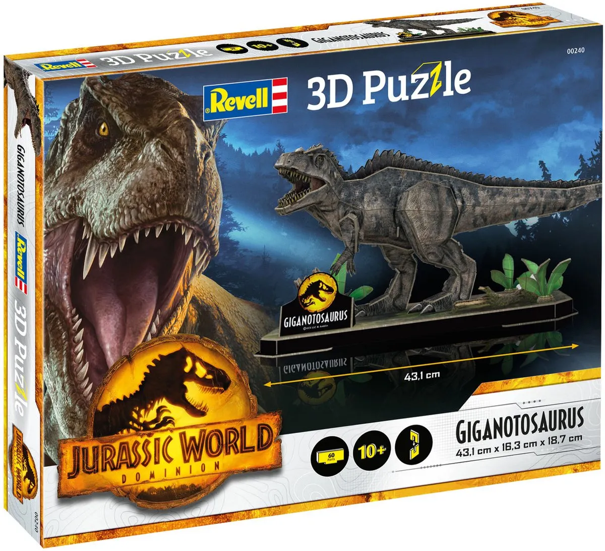 Revell Jurassic World Dominion Dinosaur 3D Puzzel 50 Stuks - Multi