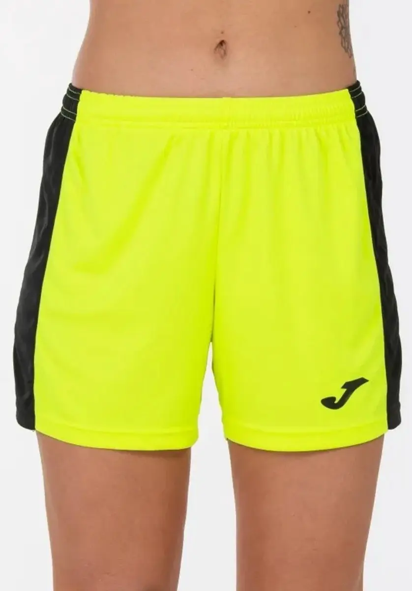 Joma Maxi Short Dames - Fluogeel/Zwart S