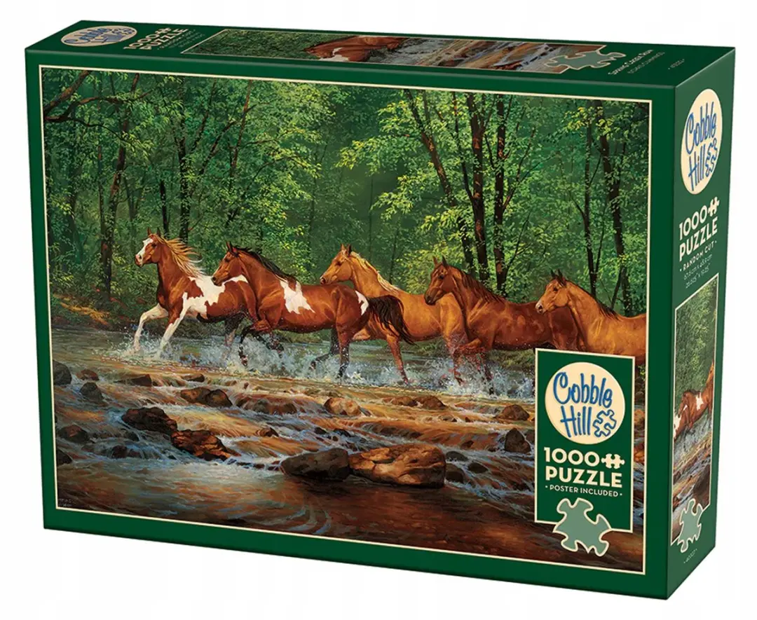 Merkloos Puzzel 1000 Stukjes: Galop door de Rivier
