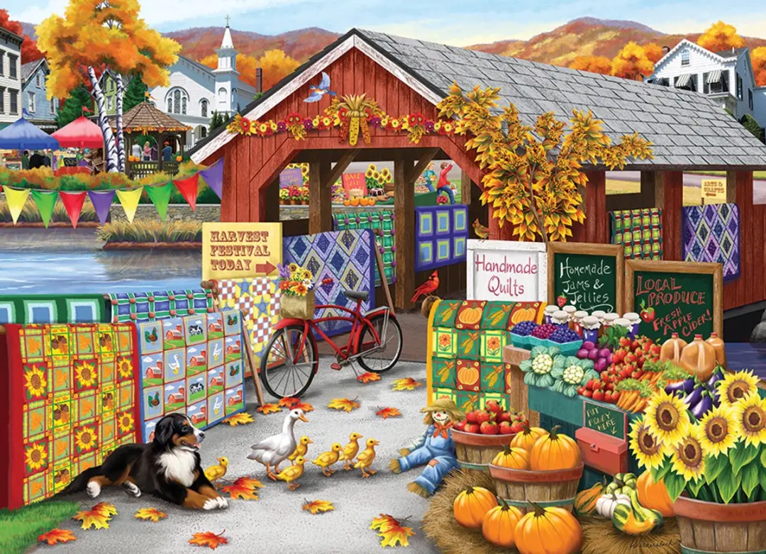 Cobble Hill legpuzzel XXL Pieces Harvest Festival 500 stukjes puzzel.