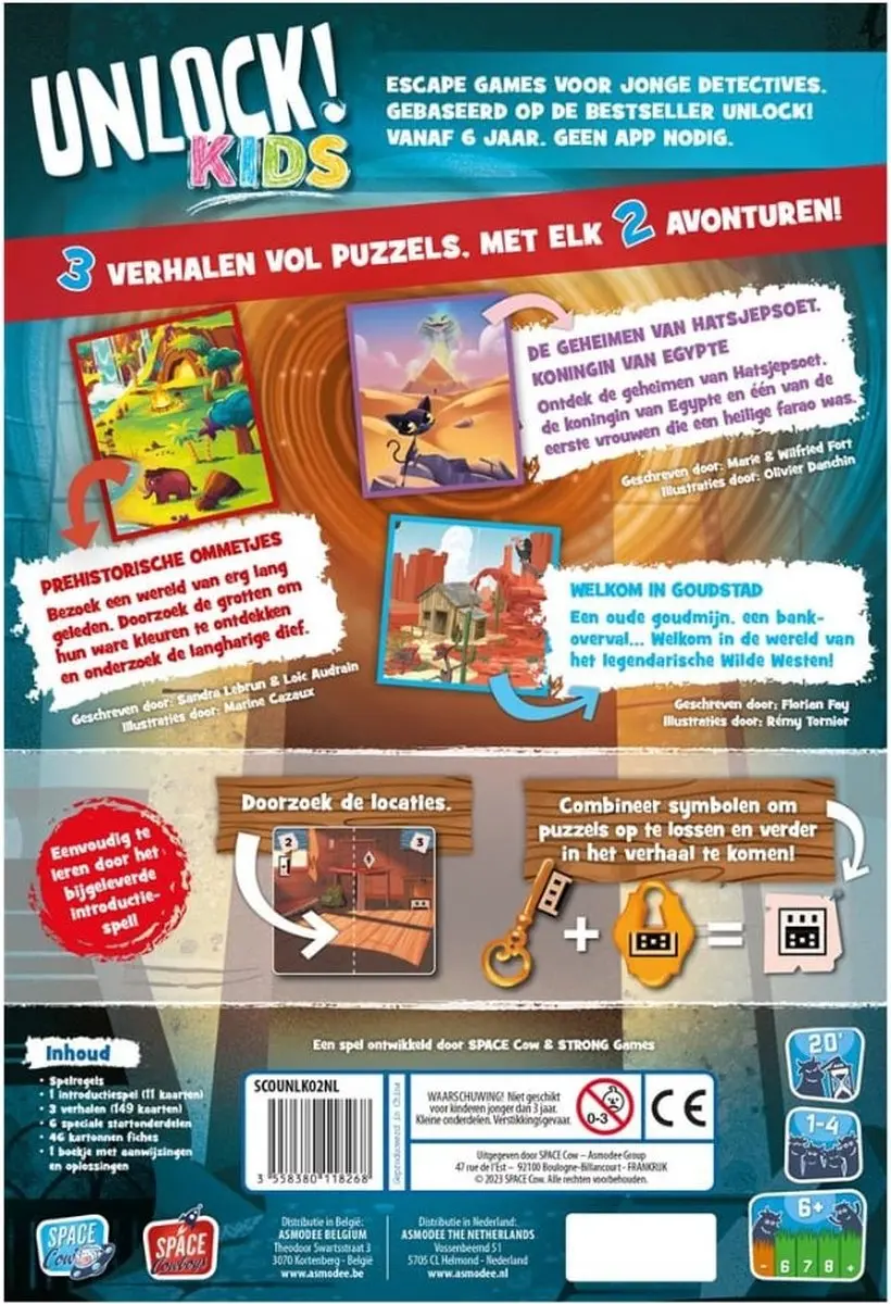 Space Cowboys Unlock! Kids Avonturen uit het verleden Bordspel - 2-6 Spelers