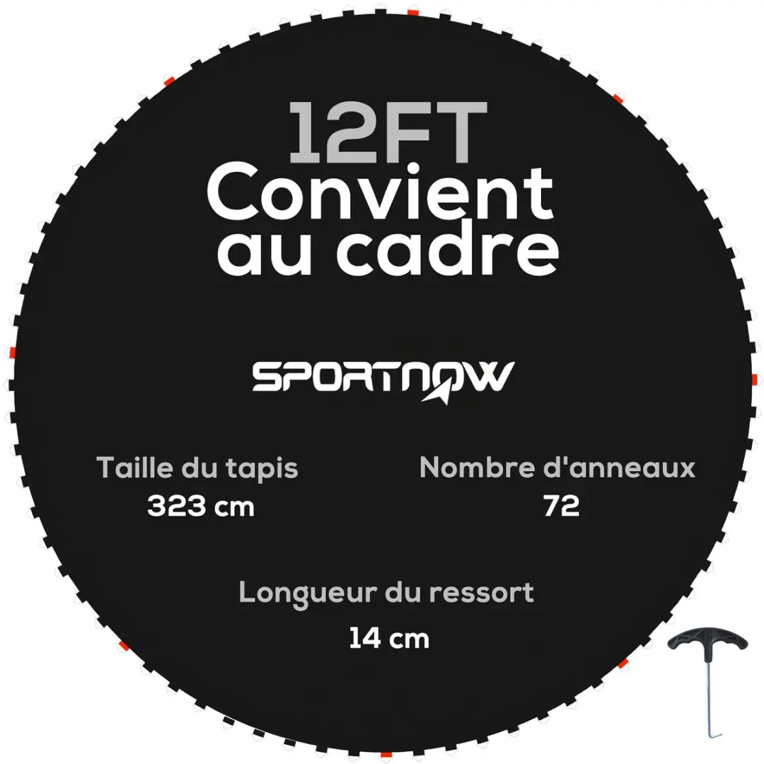 SPORTNOW-Trampolinemat-PP-323x323cm-Zwart