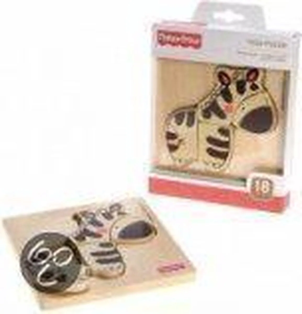 Fisher Price Zebra Houten Puzzel 4-delig