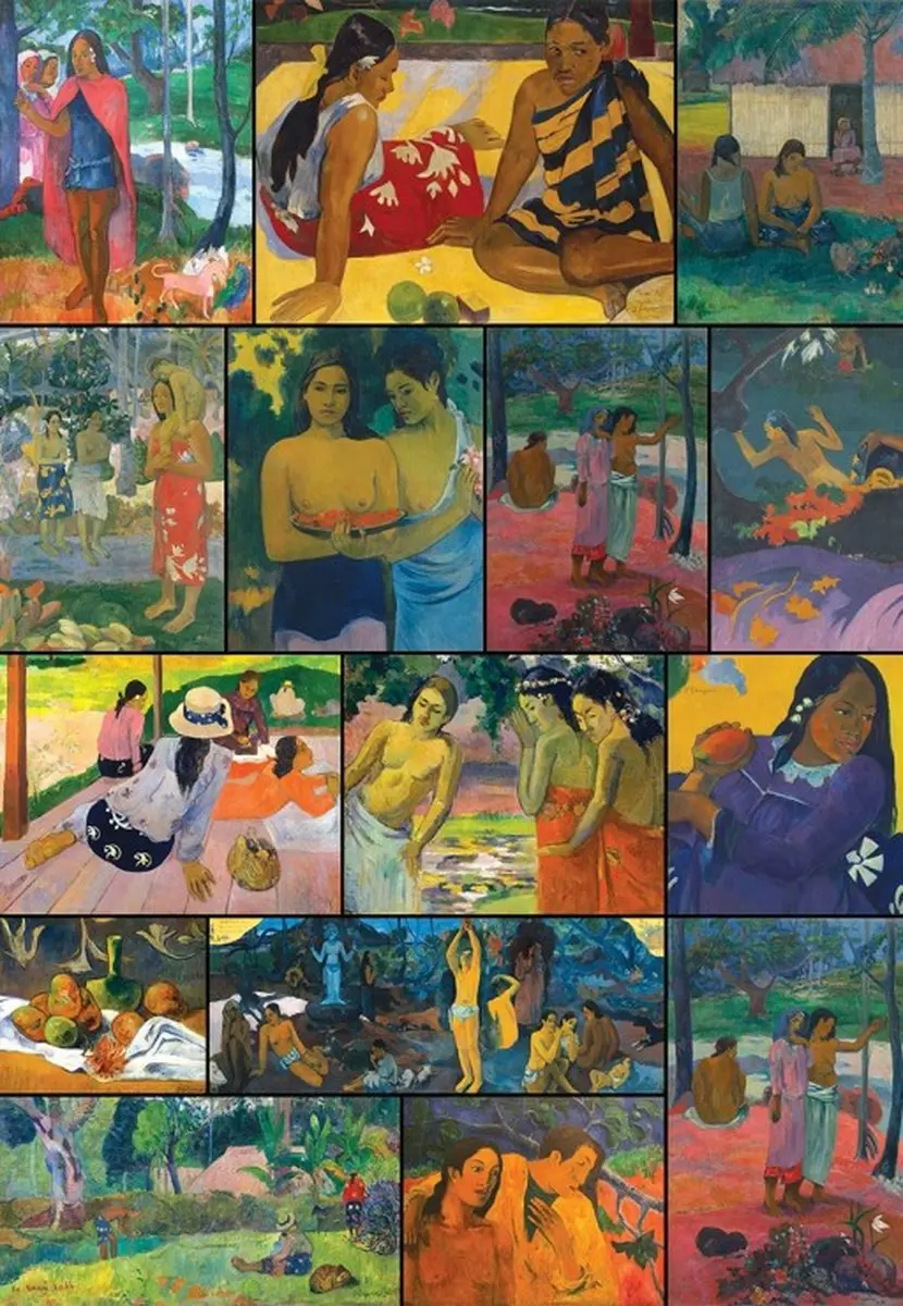 Grafika puzzel kunst Paul Gauguin collage 1000 stukjes legpuzzel.