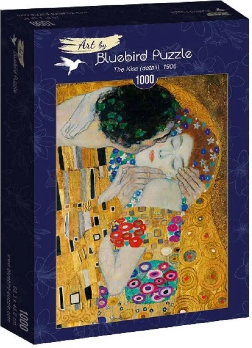 Bluebird Puzzle kunst puzzel Gustave Klimt The Kiss detail 1000 stukjes.