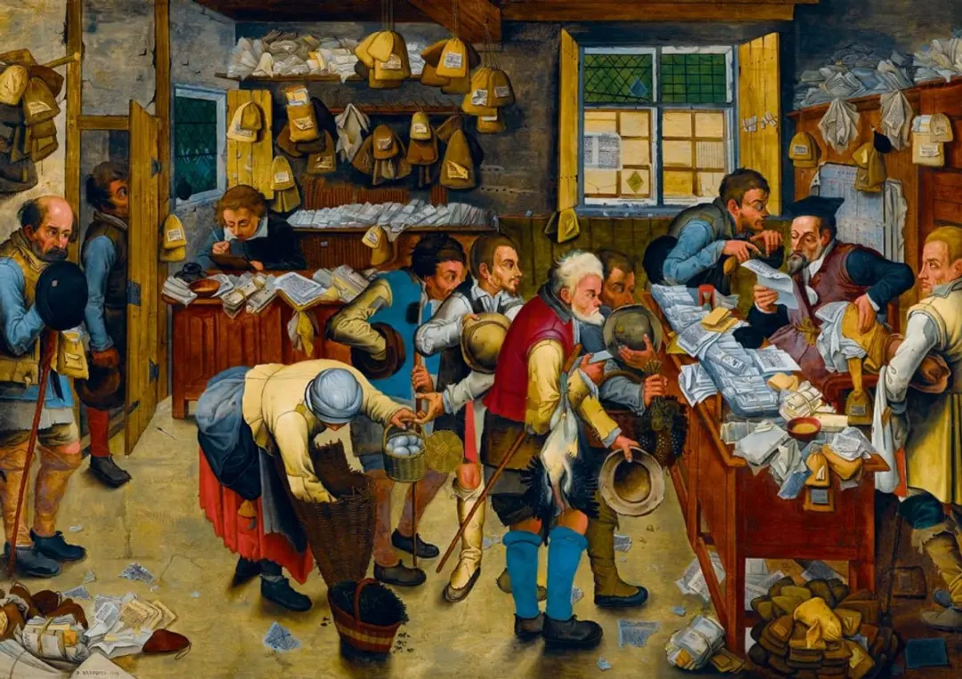 Bluebird Puzzle kunst puzzel Pieter Brueghel the Younger The Tax-collector's Off
